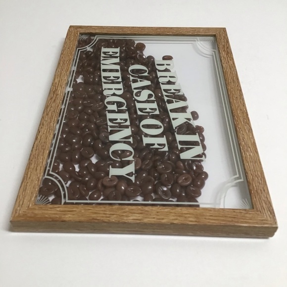 Coffee Beans Picture Wall Art Box Break In Case of Emergency Cafe Coffee Shop 3D - Picture 11 of 15